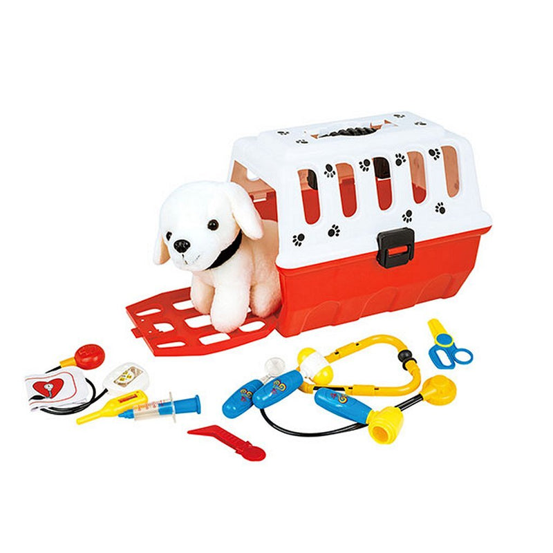 Toi-Toys Puppy in Reismand + Dierenarts Accessoires - ToyRunner