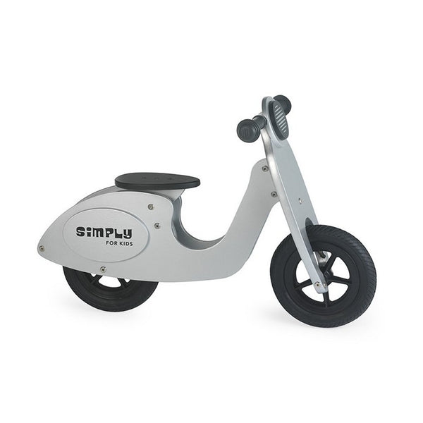 Simply for Kids Houten Loopscooter Zilver - ToyRunner