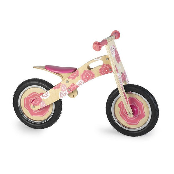 Simply for Kids Houten Loopfiets Pink Flower - ToyRunner