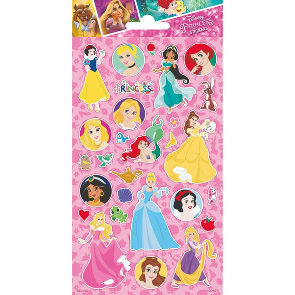 stickers Princess 20 x 10 cm papier roze 28 stuks - ToyRunner