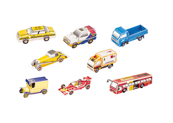 3D Puzzel auto serie, set van 8 - ToyRunner
