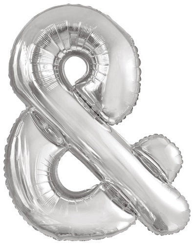 folieballon &-teken 86 cm zilver - ToyRunner