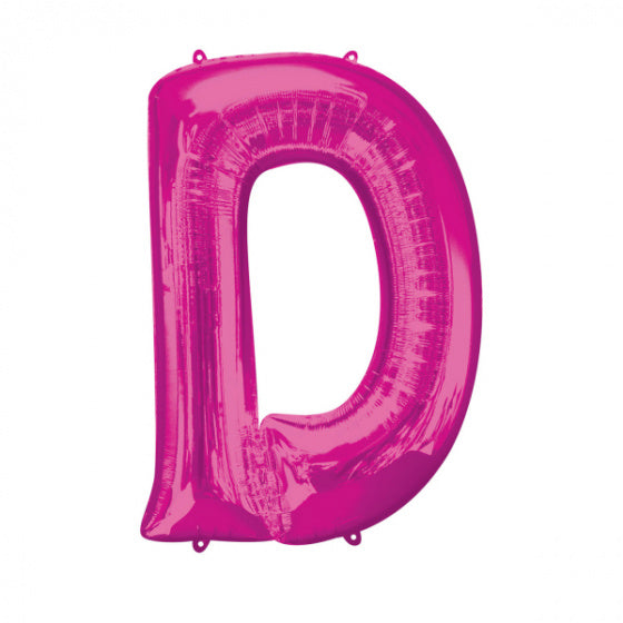 folieballon letter D 60 x 83 cm roze - ToyRunner