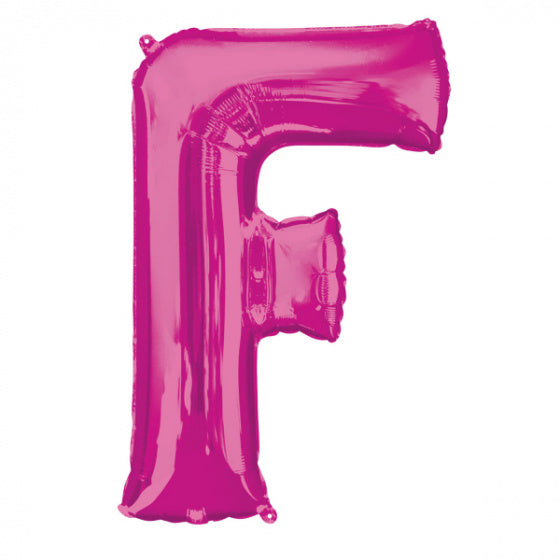 folieballon letter F 53 x 81 cm roze - ToyRunner