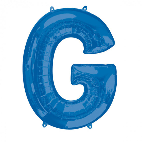 folieballon letter G 63 x 81 cm blauw - ToyRunner