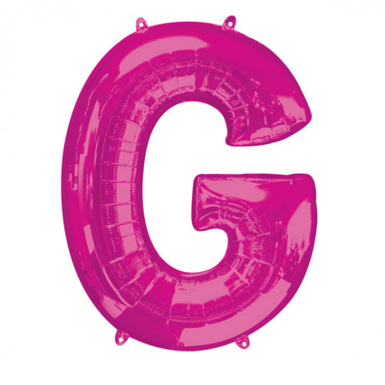 folieballon letter G 63 x 81 cm roze - ToyRunner