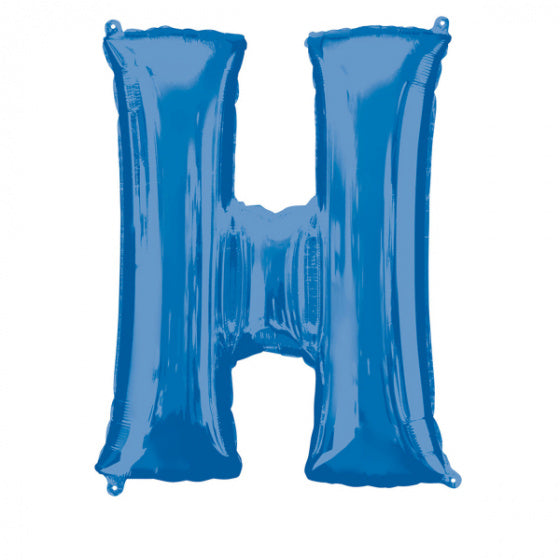 folieballon letter H 66 x 81 cm blauw - ToyRunner