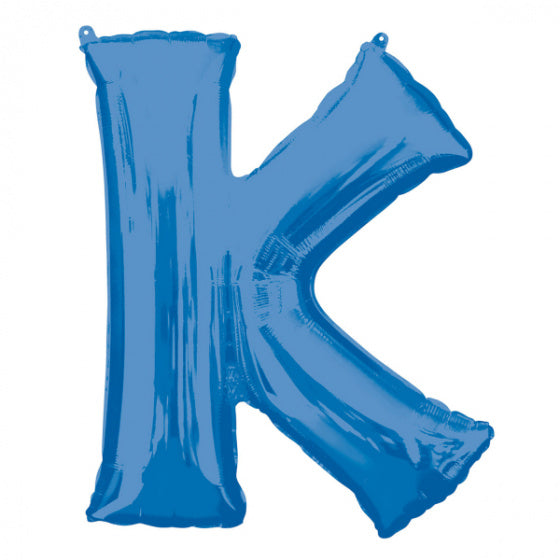 folieballon letter K 66 x 83 cm blauw - ToyRunner