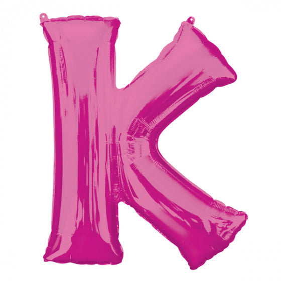 folieballon letter K 66 x 83 cm roze - ToyRunner