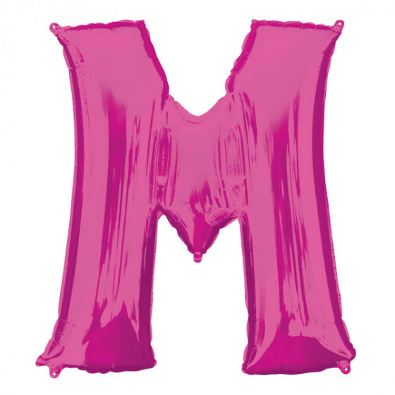 folieballon letter M 81 x 83 cm roze - ToyRunner