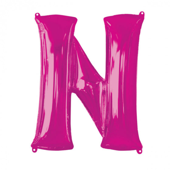 folieballon letter N 60 x 81 cm roze - ToyRunner