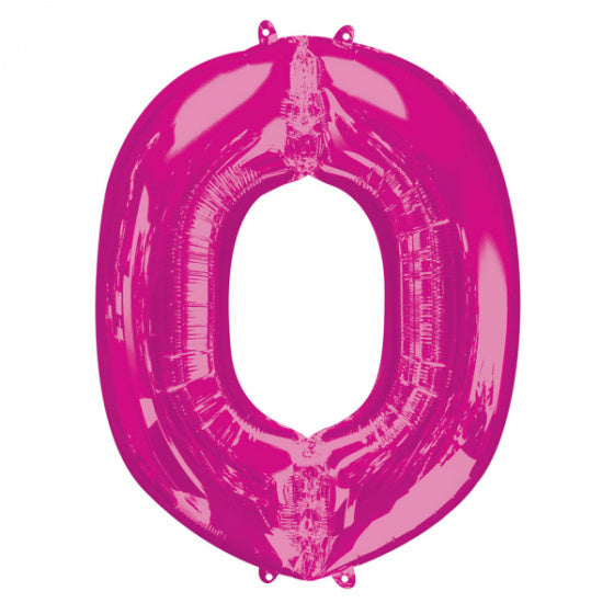 folieballon letter O 66 x 83 cm roze - ToyRunner