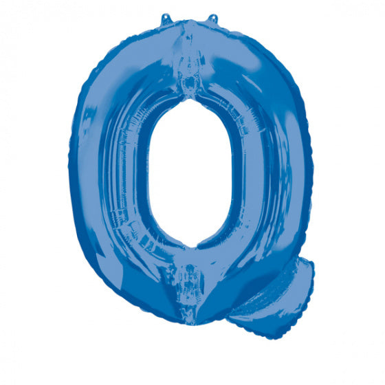 folieballon letter Q 60 x 81 cm blauw - ToyRunner