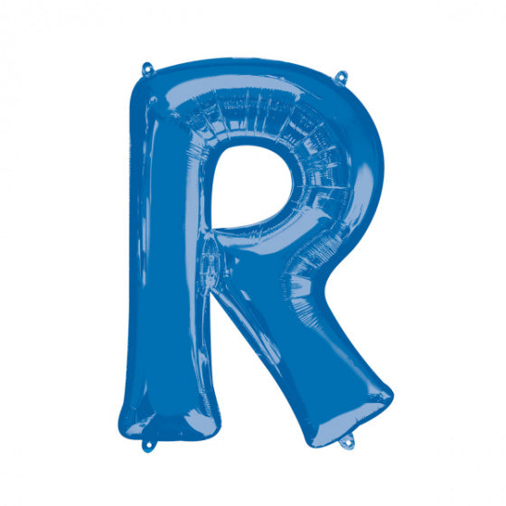 folieballon letter R 58 x 81 cm blauw - ToyRunner