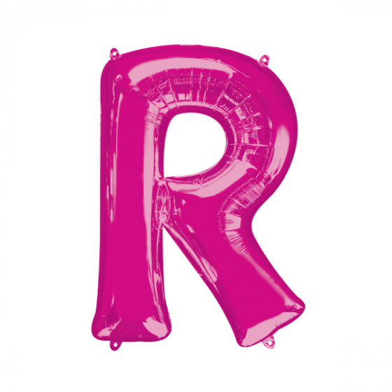 folieballon letter R 58 x 81 cm roze - ToyRunner