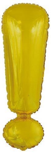 folieballon uitroepteken 86 cm goud - ToyRunner