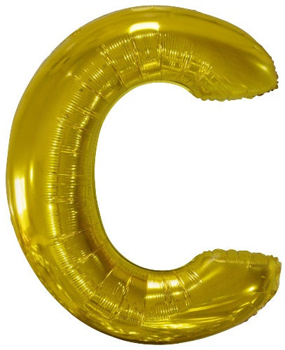letterballon C folie 86 cm goud - ToyRunner