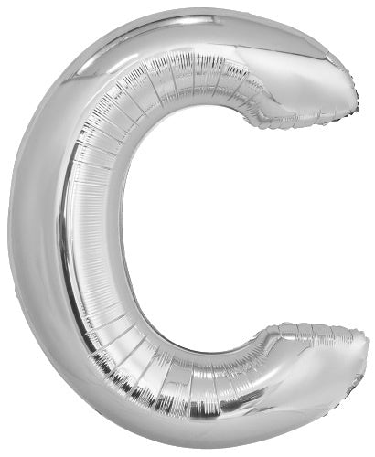 letterballon C folie 114 cm zilver - ToyRunner