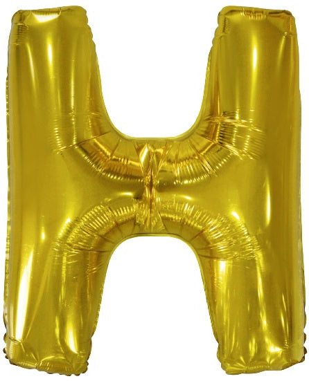 letterballon H folie 86 cm goud - ToyRunner