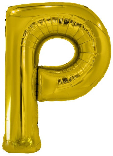 letterballon P folie 86 cm goud - ToyRunner