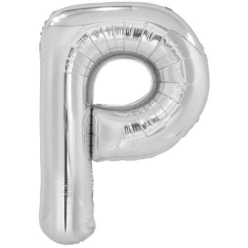 letterballon P folie 39 cm zilver - ToyRunner