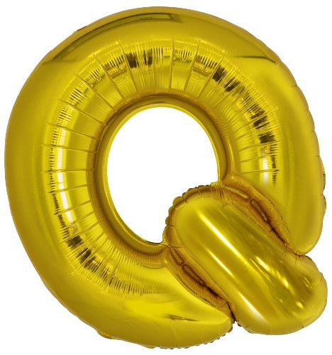 letterballon Q folie 86 cm goud - ToyRunner