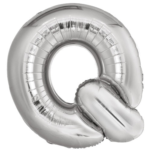 letterballon Q folie 96 cm zilver - ToyRunner