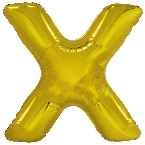 letterballon X folie 96 cm goud - ToyRunner