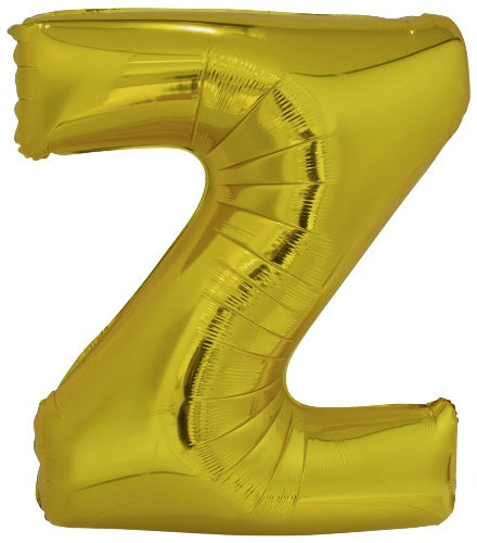 letterballon Z folie 86 cm goud - ToyRunner