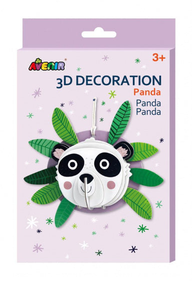 knutselset 3D panda junior karton wit/zwart 5-delig - ToyRunner