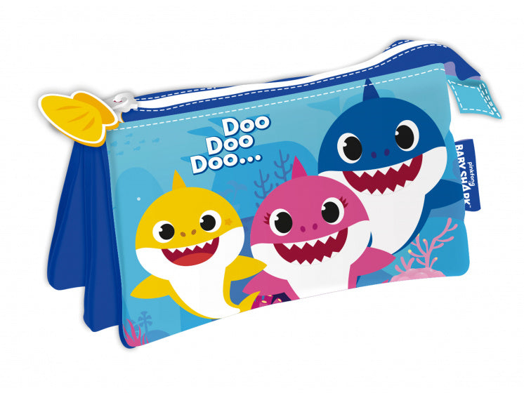 etui Baby Shark junior 21 x 11 cm polyester blauw - ToyRunner
