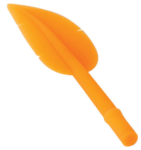 balpen Pluim 18 x 4 cm siliconen oranje - ToyRunner