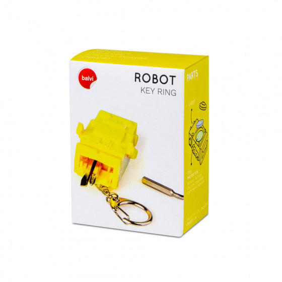sleutelhanger Robot 3,7 cm RVS groen 4-delig - ToyRunner