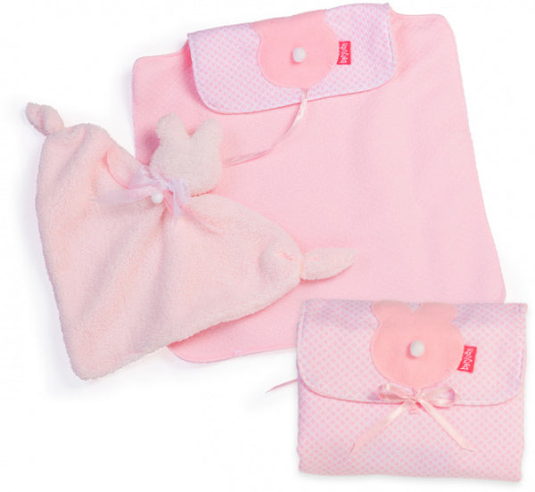 babypop-accessoires meisjes 38 cm PE roze 3-delig - ToyRunner