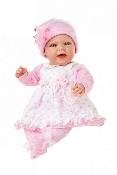 babypop kleertjes Baby Sweet junior vinyl wit/roze - ToyRunner