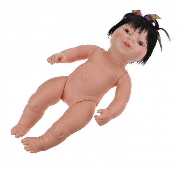 babypop zonder kleren Newborn Aziatisch 38 cm meisje - ToyRunner