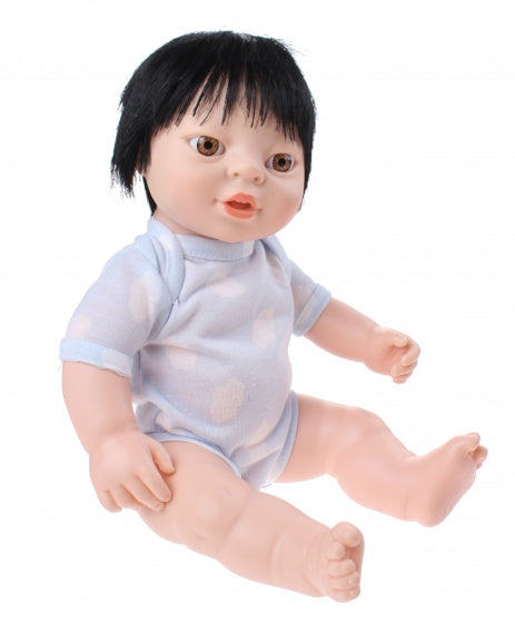 babypop Newborn met romper Aziatisch 38 cm jongen - ToyRunner