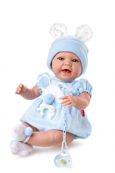 babypoppenkleding Irene meisjes 50 cm blauw 3-delig - ToyRunner