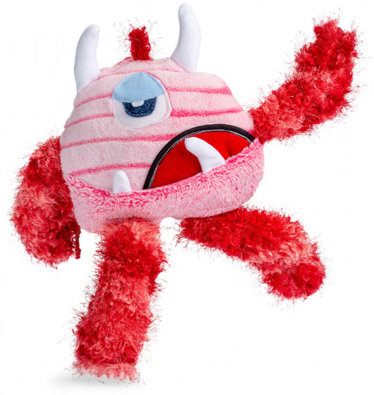 knuffelpop junior pluche 24 cm roze/rood - ToyRunner