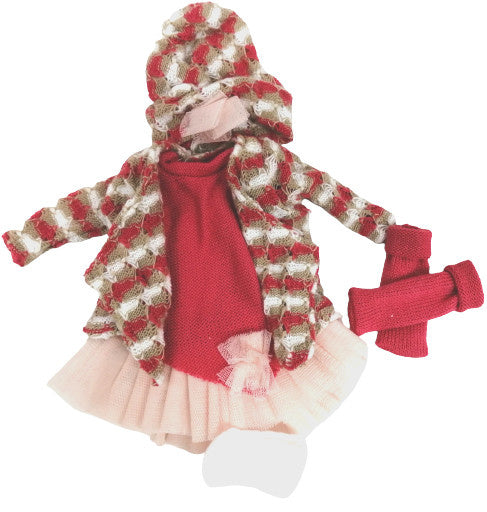 poppenjurk Fashion Girl meisjes 35 cm textiel rood - ToyRunner