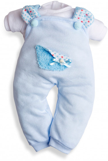 poppenkleding Baby Sweet 45 cm lichtblauw/wit 2-delig - ToyRunner
