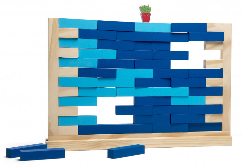 muurspel 50 x 34 cm hout blauw - ToyRunner