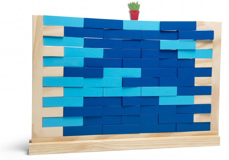 muurspel 50 x 34 cm hout blauw - ToyRunner