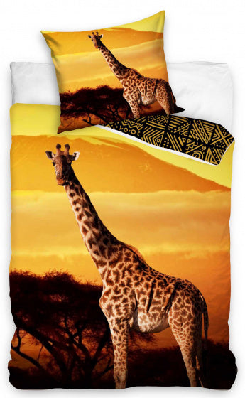 dekbedovertrek Giraffe junior 140 x 200/70 cm katoen geel - ToyRunner