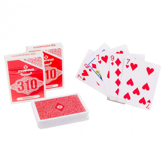 speelkaarten 90 x 67 x 20 mm karton rood - ToyRunner