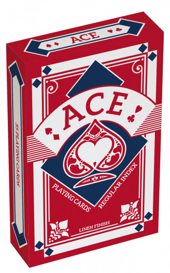 speelkaarten Ace Bridge 9 x 6,5 cm karton rood (FR) - ToyRunner