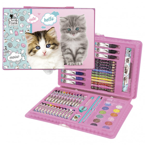 kleurset katjes meisjes 31 x 21,5 roze 68-delig - ToyRunner