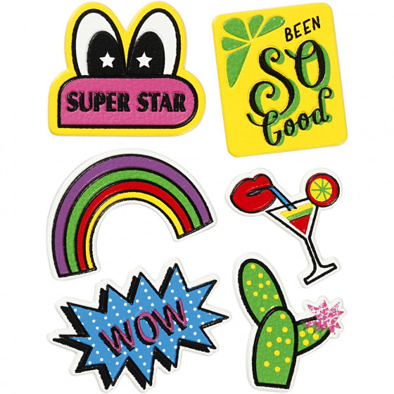 zachte stickers 'Super Star' 6 stuks - ToyRunner