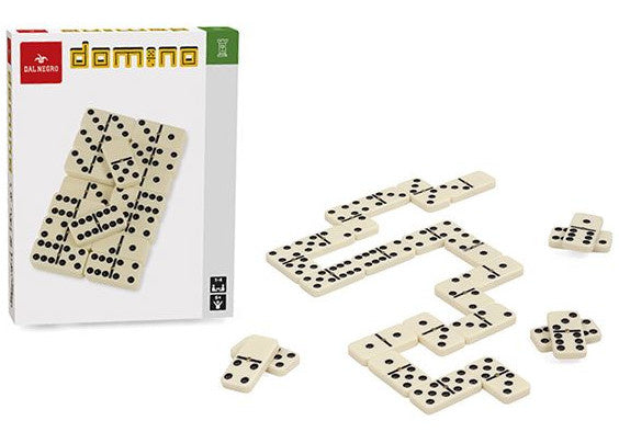 dominospel junior 2,4 x 4,9 cm wit/zwart 28 stuks - ToyRunner