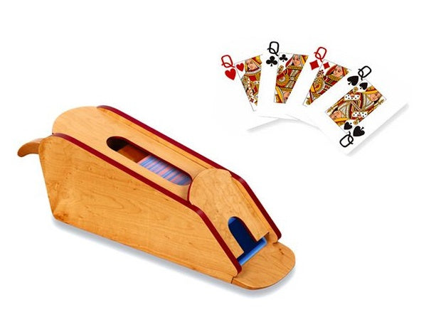 kaartenhouder Sabot Blackjack hout 43 cm blank/rood - ToyRunner
